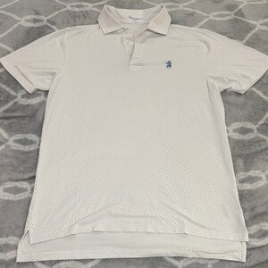 Elegant White Polo Shirt with Blue Accents-Saucon Valley